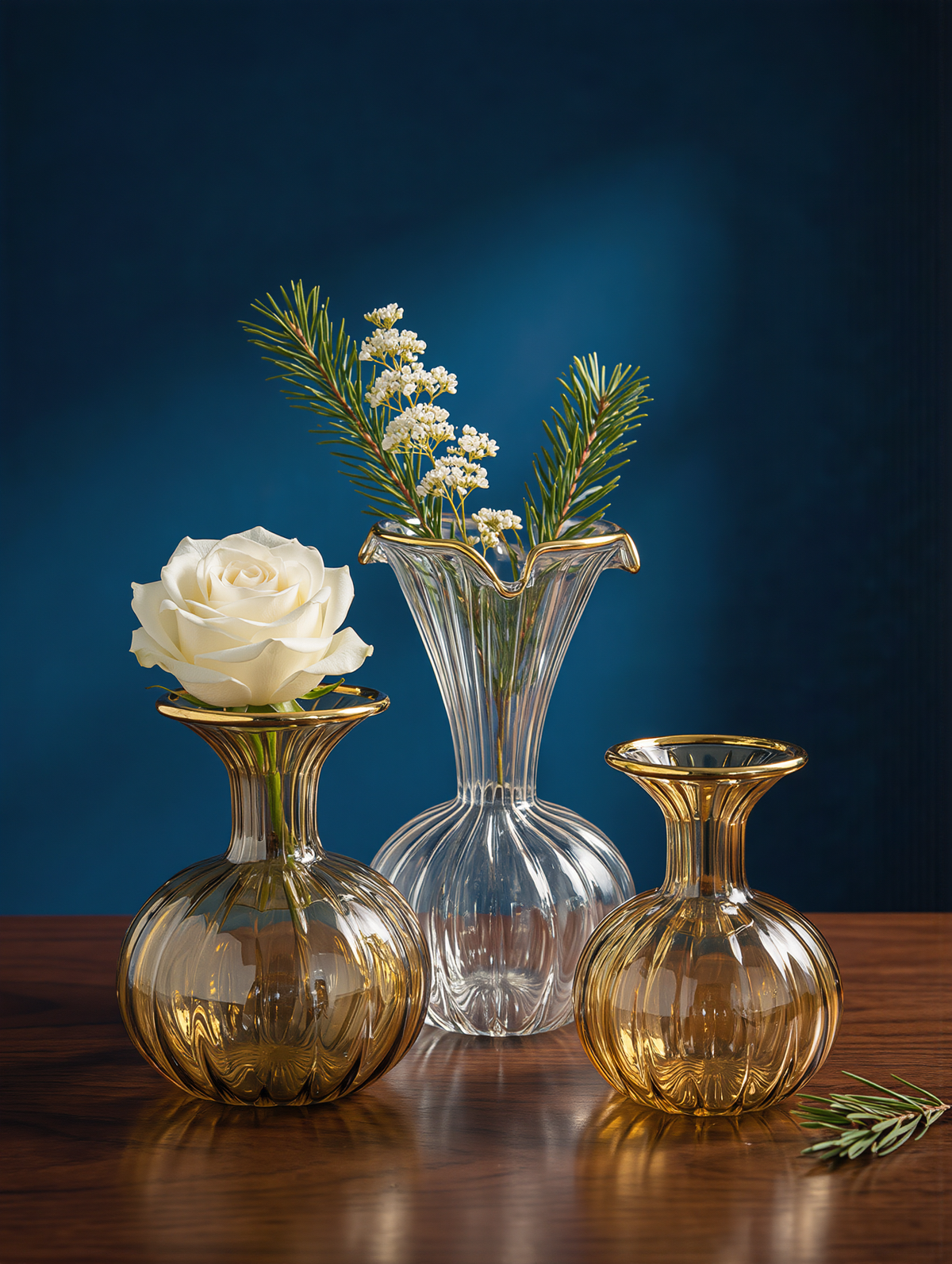 Hand-blown Egyptian glass vases and candy jars