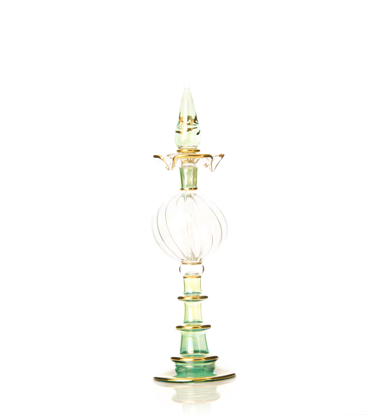 Lulu Optic Swirl — hand-blown Egyptian glass perfume bottle, Model 30, wholesale from Cairo