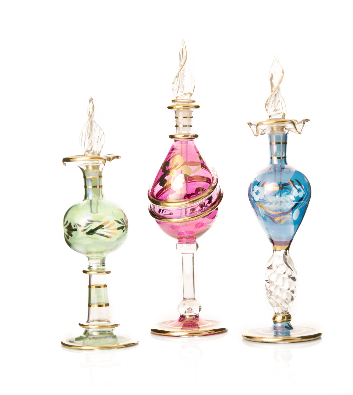 Aida Gilded Spiral Egyptian glass perfume bottle, Model 45 — second view