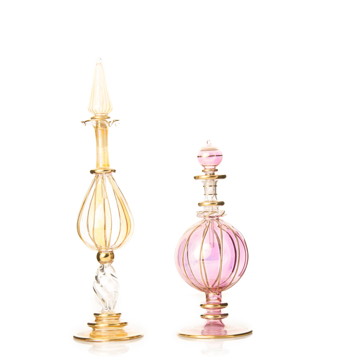 Salma Rose Sphere — hand-blown Egyptian glass perfume bottle, Model 78, wholesale from Cairo
