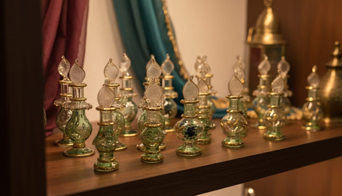 Amber Lot — 100 Attar Bottles, 5–6 ml, All Amber