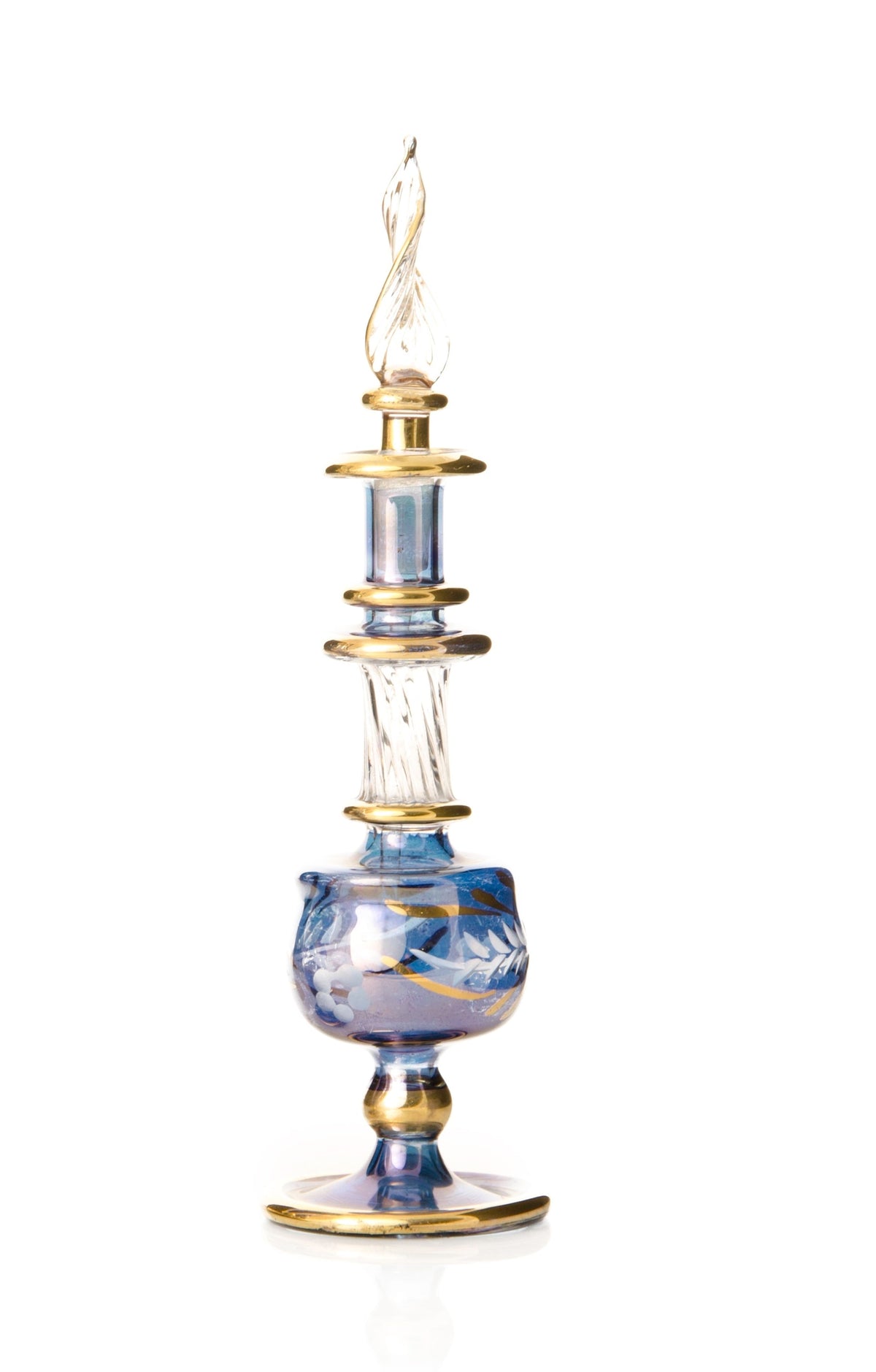 Azza Sapphire Engraved Egyptian glass perfume bottle, Model 19 — second view