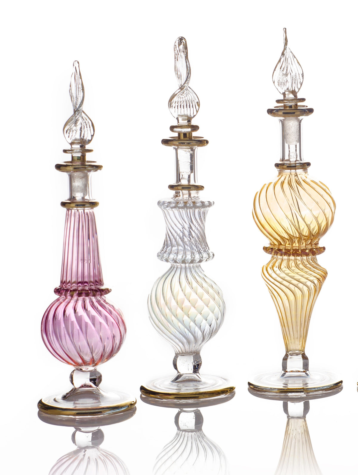 Lulu Optic Swirl Egyptian glass perfume bottle, Model 30 — second view