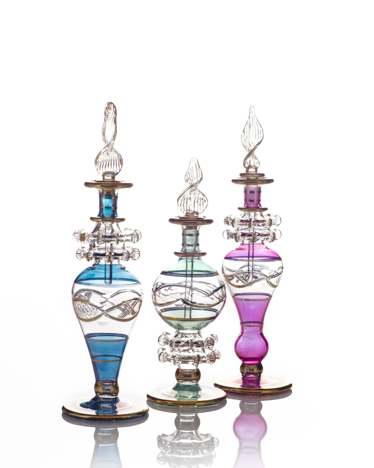 Shahd Lace Bands Egyptian glass perfume bottle, Model 32 — second view