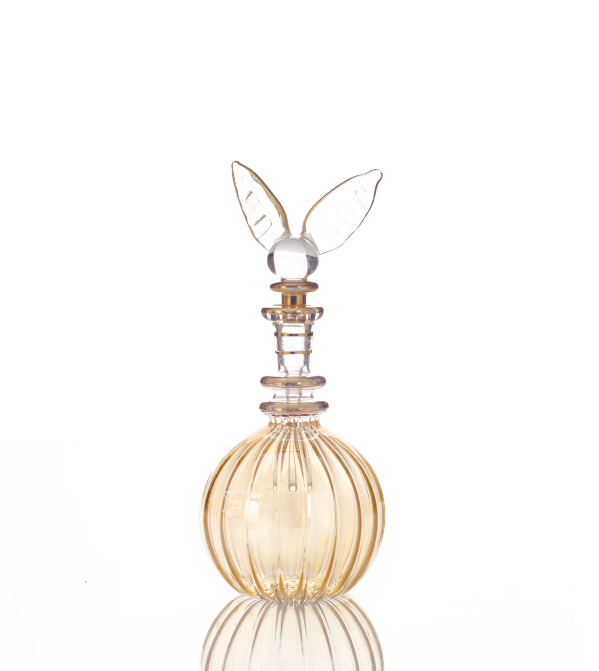 Tala Melon Ribbed — hand-blown Egyptian glass perfume bottle, Model 79, wholesale from Cairo
