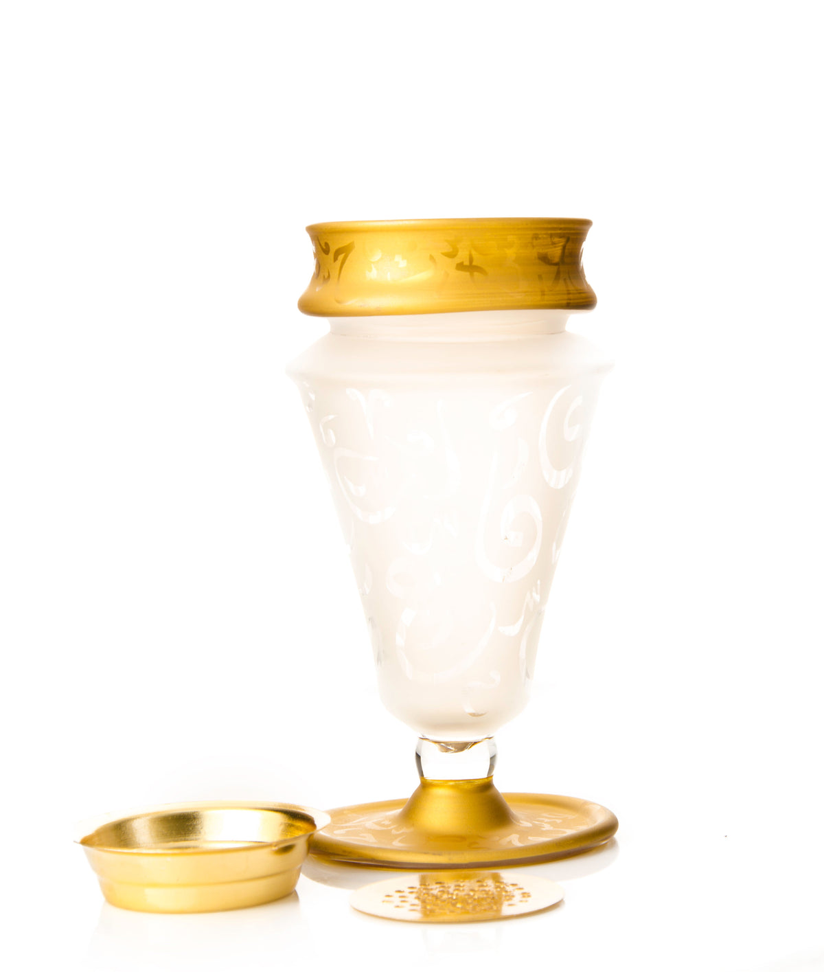 Badr Frosted Votive — hand-blown Egyptian glass candle holder, Model 97, wholesale from Cairo