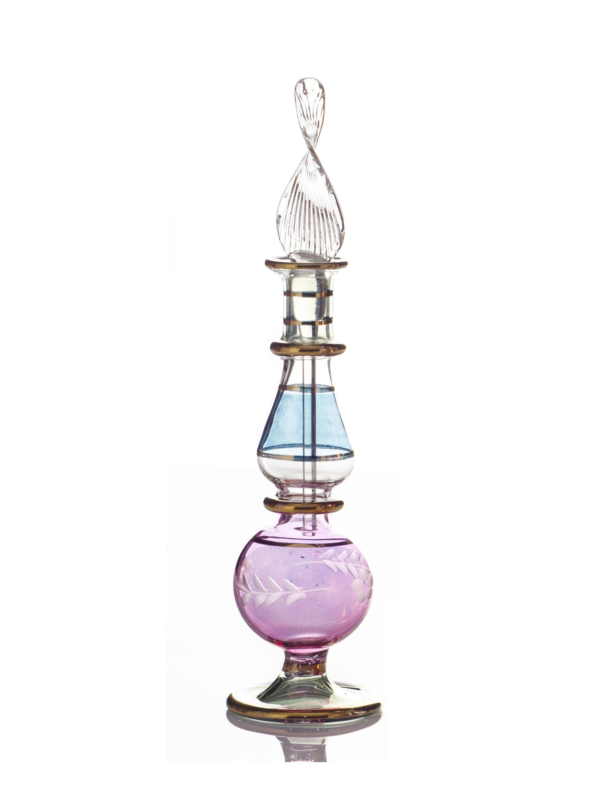 Dalia Two-Tone Orbs — hand-blown Egyptian glass perfume bottle, Model 15, wholesale from Cairo, view 2